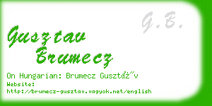 gusztav brumecz business card